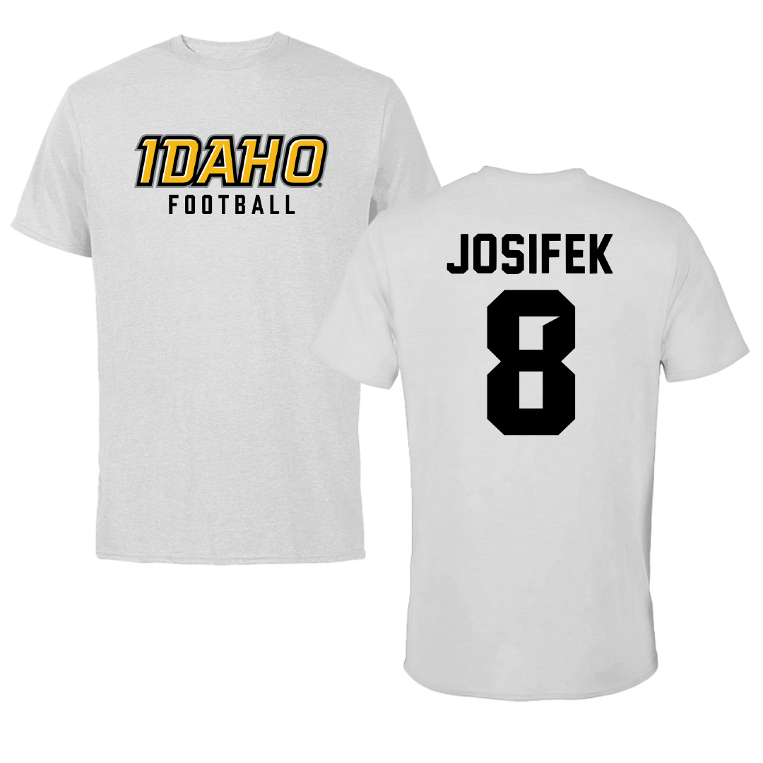University of Idaho Football Light Gray Tee - #8 Nicholas Josifek