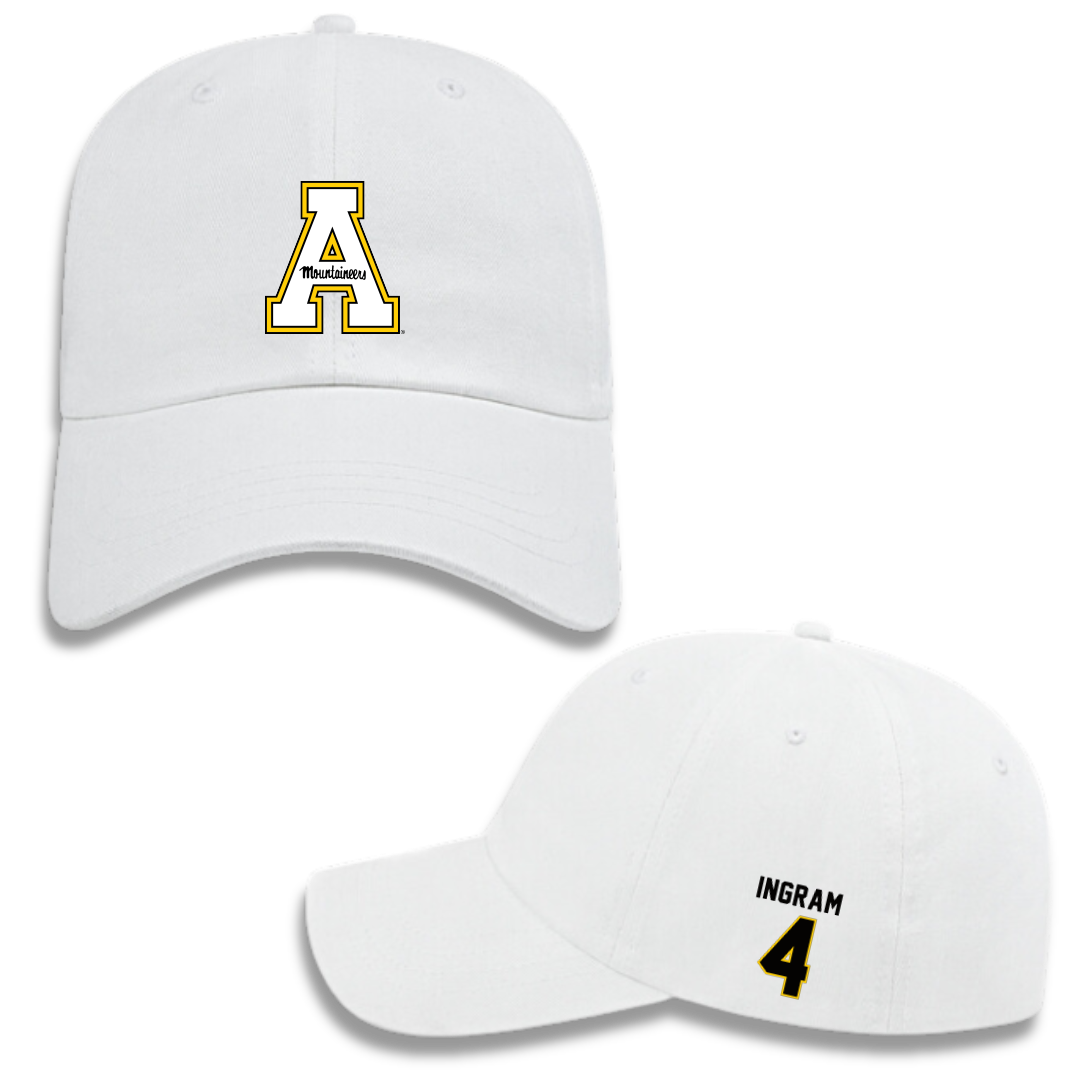 Appalachian State University Basketball (W) White Hat - #4 J'Mani Ingram