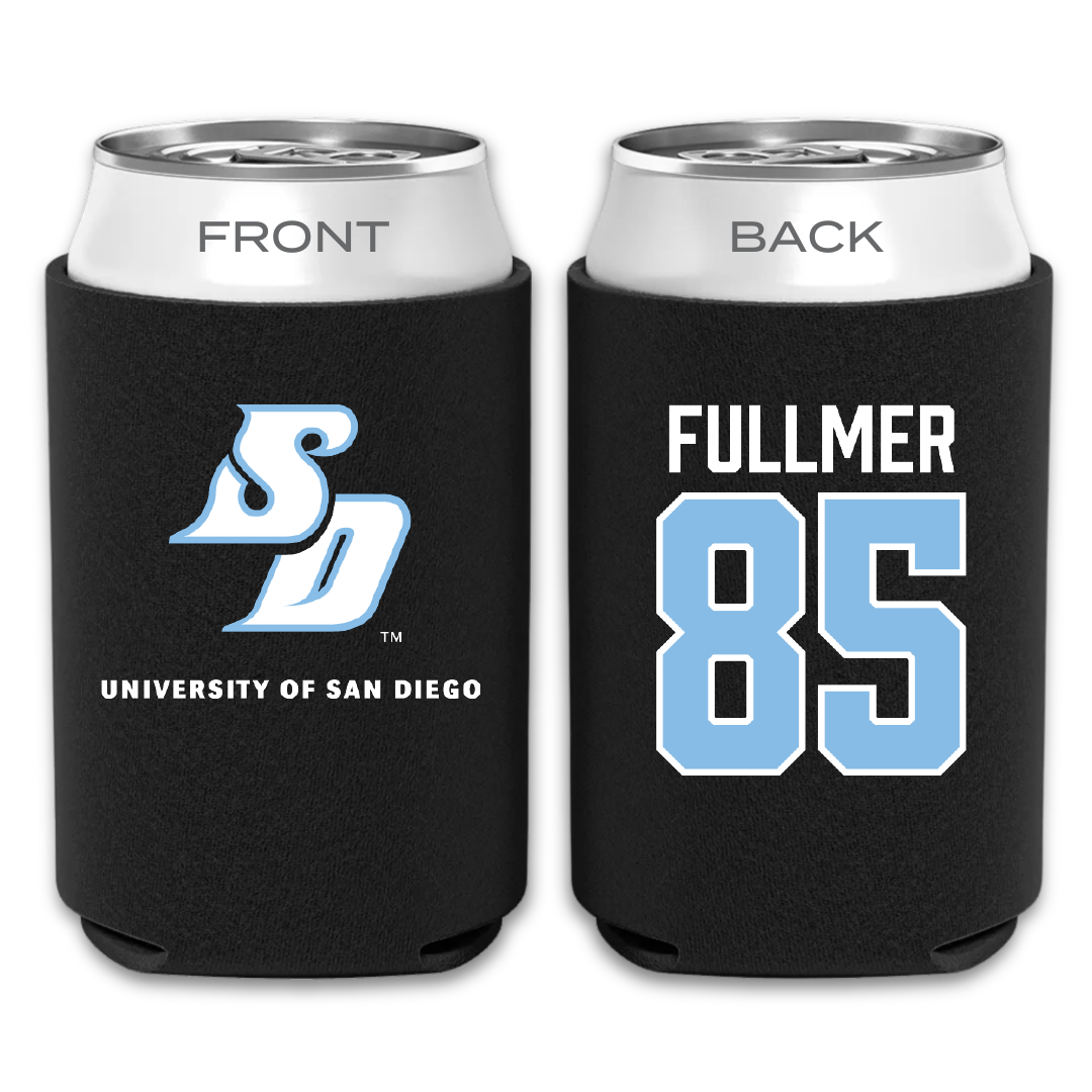 University of San Diego Football Black Can Cooler - #85 Zane Fullmer