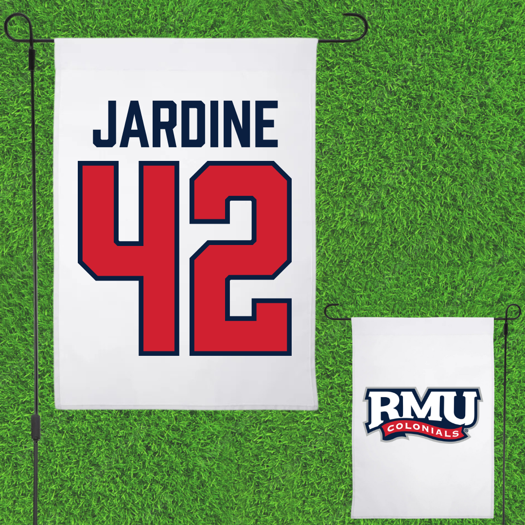 Robert Morris University Softball White Garden Flag - #42 Katlyn Jardine