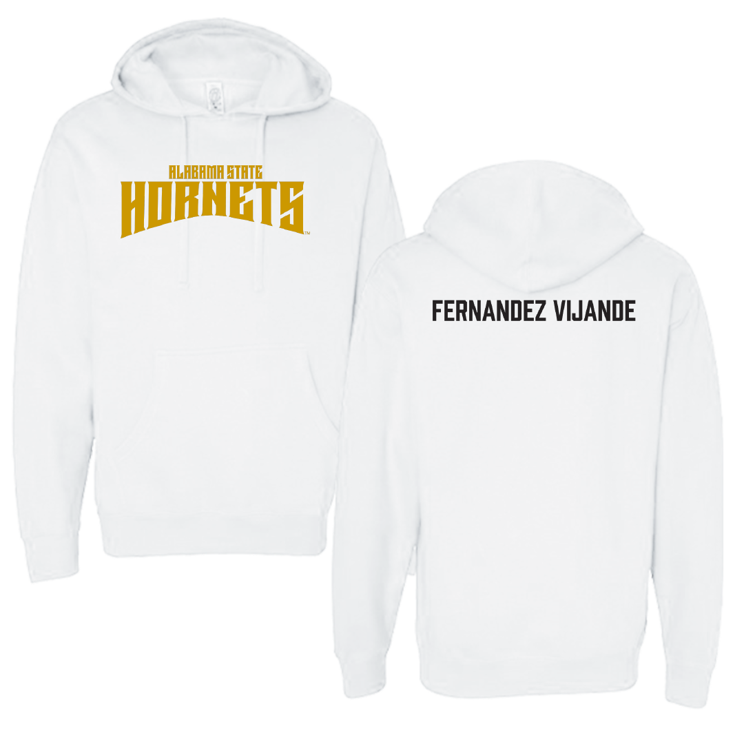 Alabama State University Golf White Classic Hoodie - Yaiza Fernandez Vijande