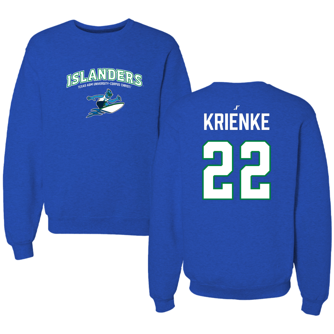 Texas A&M University-Corpus Christi Volleyball Blue General Crewneck - #22 Katelyn Krienke
