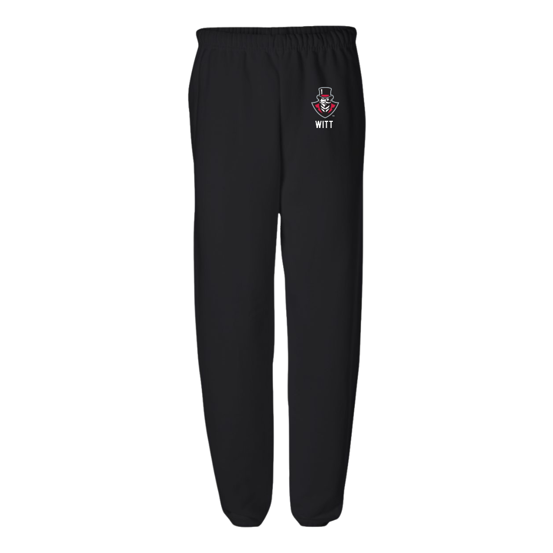 Austin Peay State University Basketball (M) Black Sweatpants - #1 Sai Witt