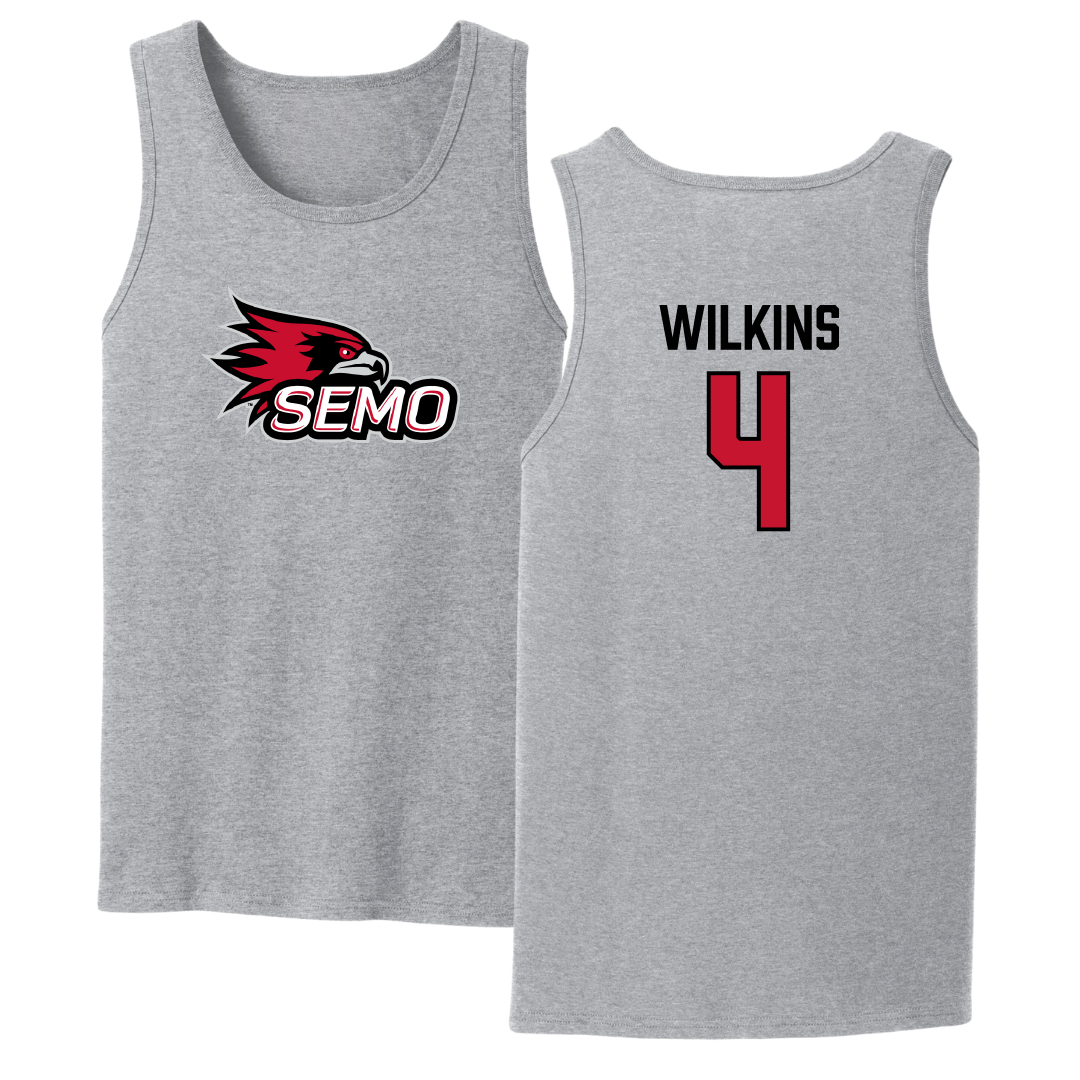 Southeast Missouri State University Softball Sport Gray Tank Top - #4 Kinley Wilkins