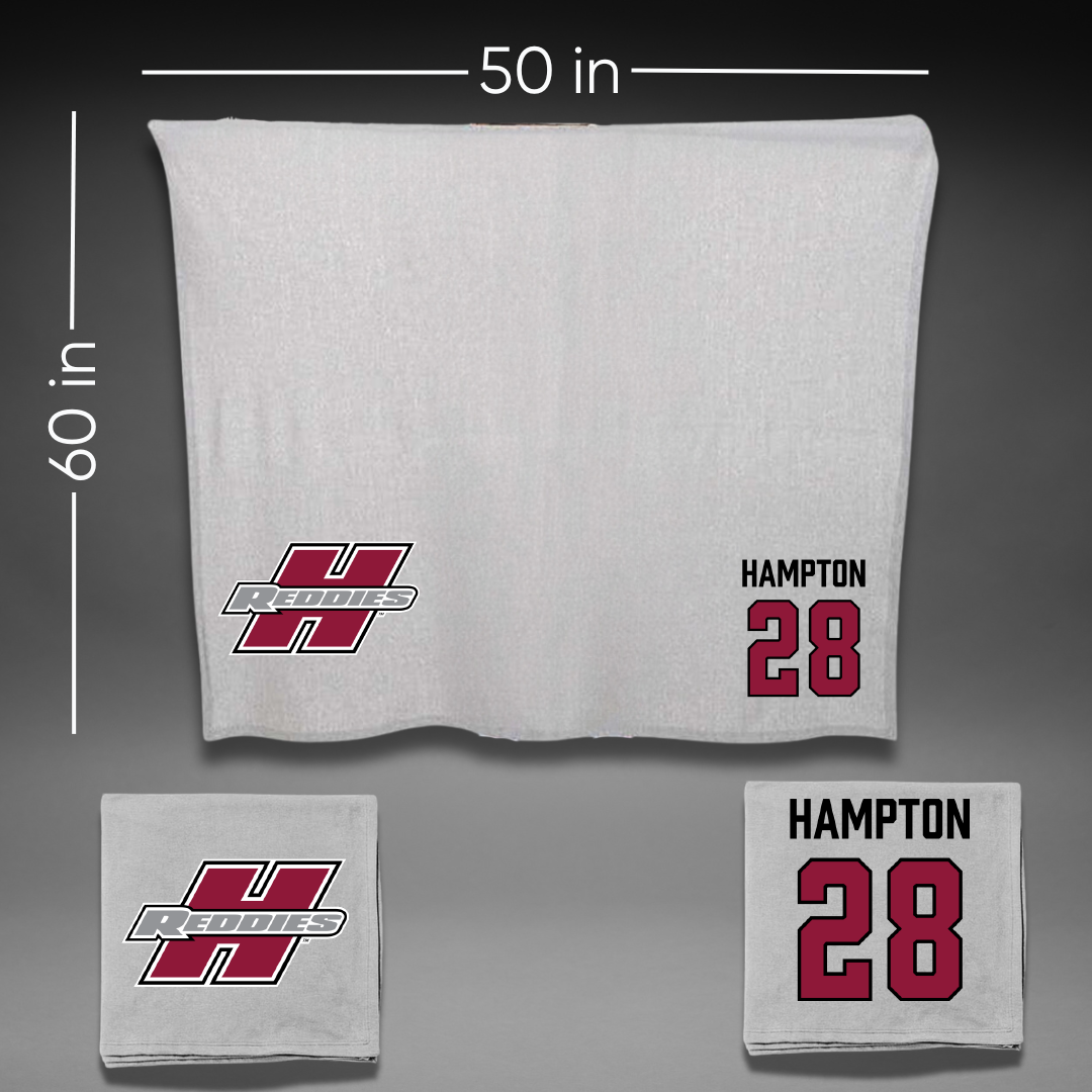 Henderson State University Football Gray Blanket - #28 Terrance Hampton