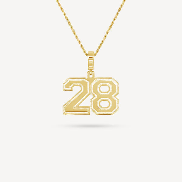 Gold Presidents Pendant and Chain - #28 Terrance Hampton