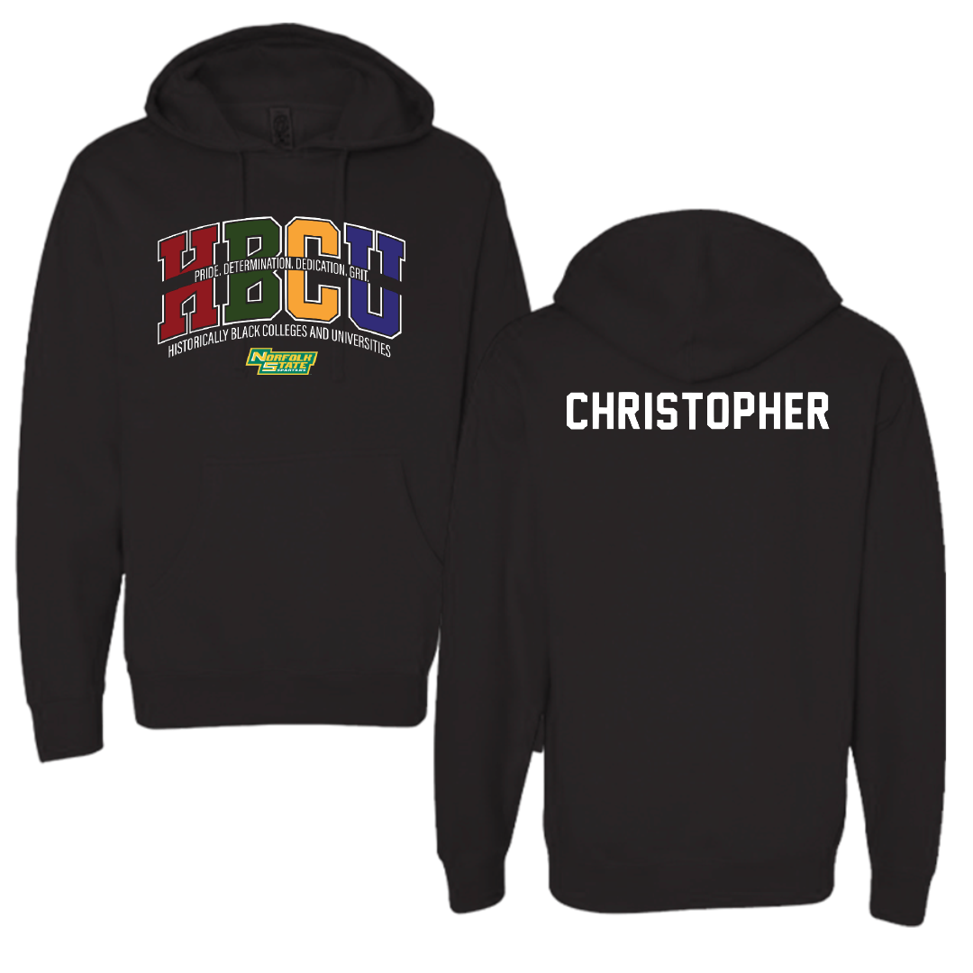 Norfolk State University TF and XC Black HBCU Hoodie - Jahquan Christopher