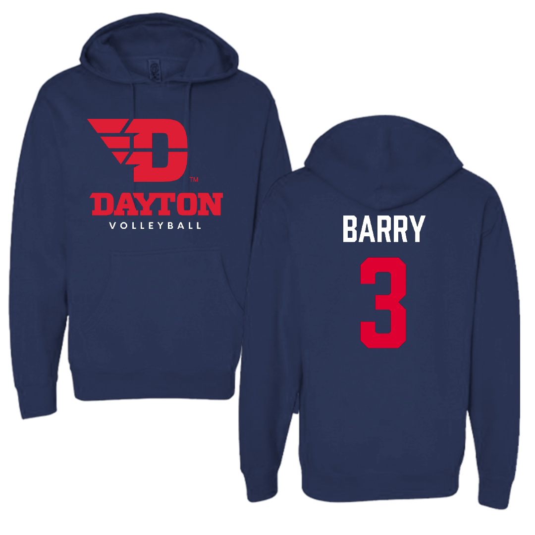 University of Dayton Volleyball Navy Hoodie - #3 Lily Barry