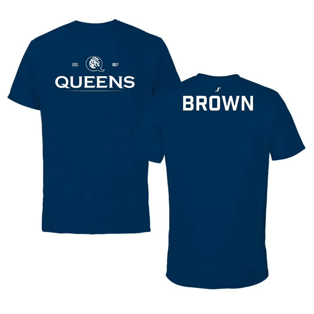 Queens University of Charlotte TF and XC Navy General Performance Tee - Jada Brown