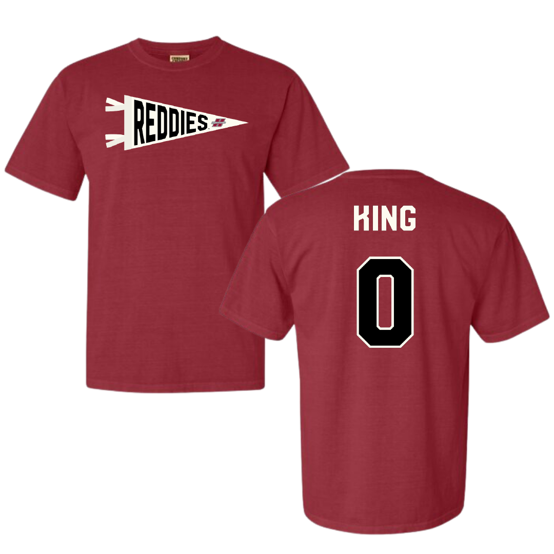 Henderson State University Basketball Crimson Pennant Comfort Colors Tee - #0 Clarence King