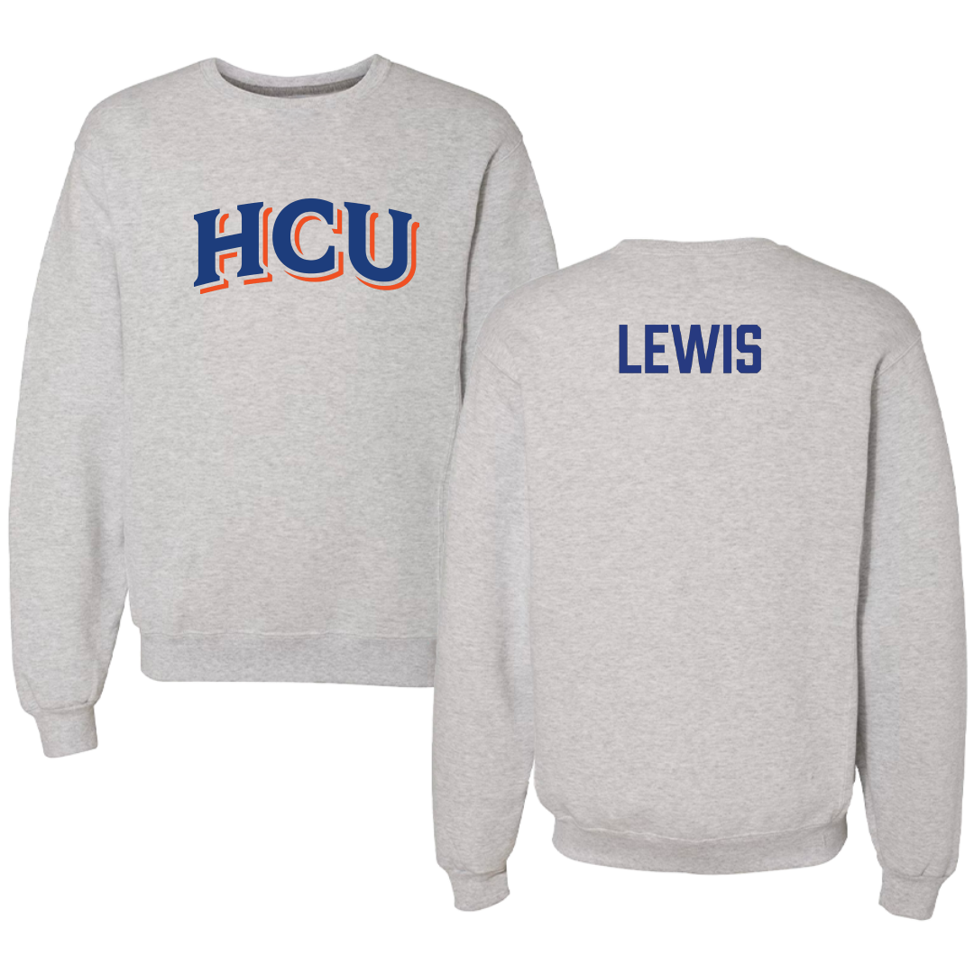 Houston Christian University Football Gray Crewneck - Darius Lewis
