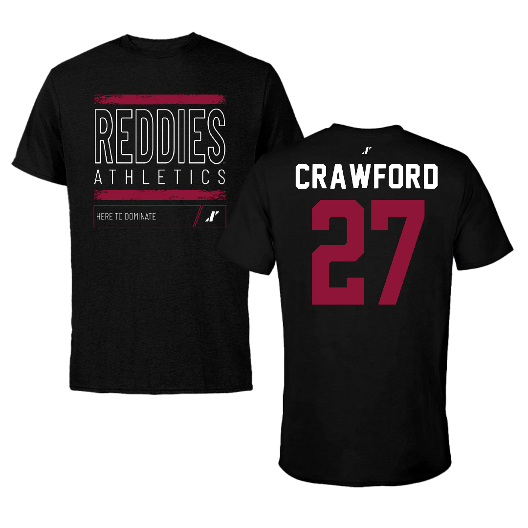 Henderson State University Football Black Dominate Tee - #27 Kolbi Crawford