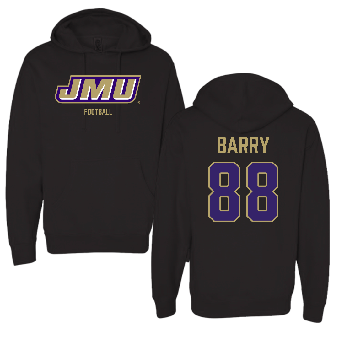 James Madison University Football Black Hoodie - #88 Ibrahim Barry