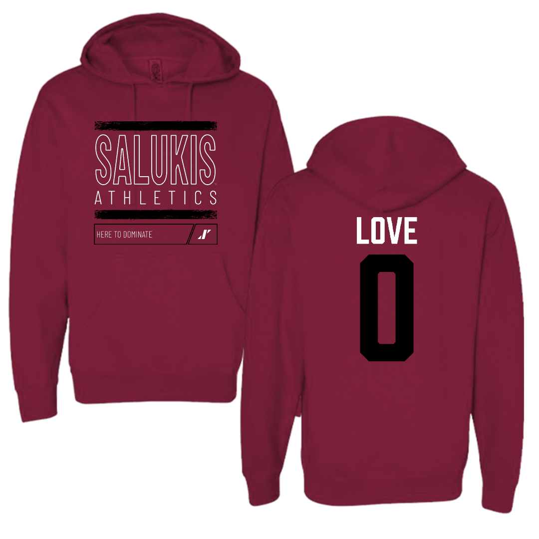 Southern Illinois University at Carbondale Basketball Maroon Dominate Hoodie - #0 Quierra Love