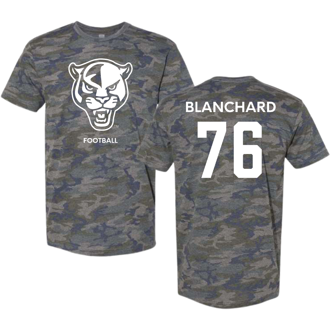 Florida International University Football Vintage Camo Tee - #76 Bo Blanchard