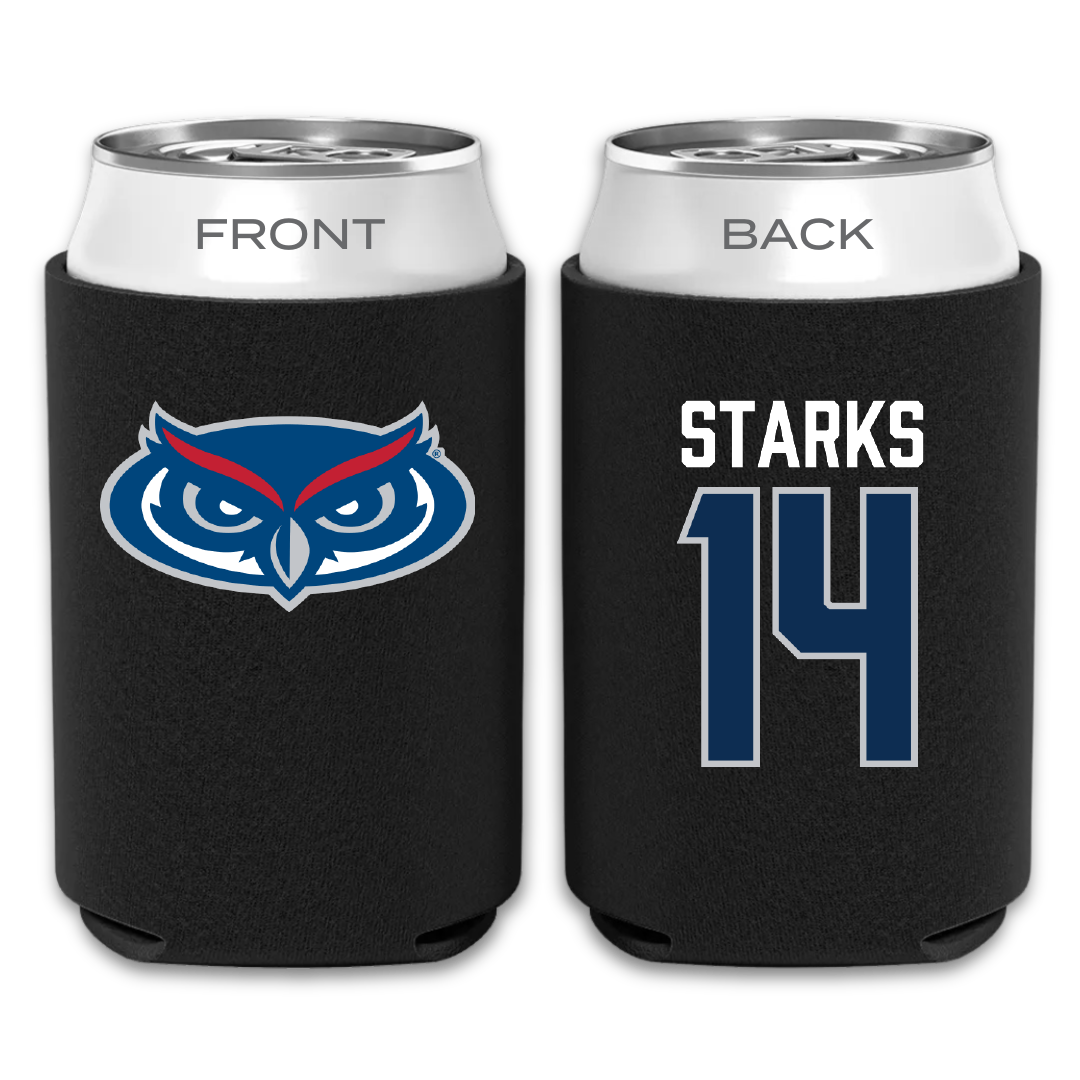 Florida Atlantic University Football Black Can Cooler - #14 Tyriq Starks