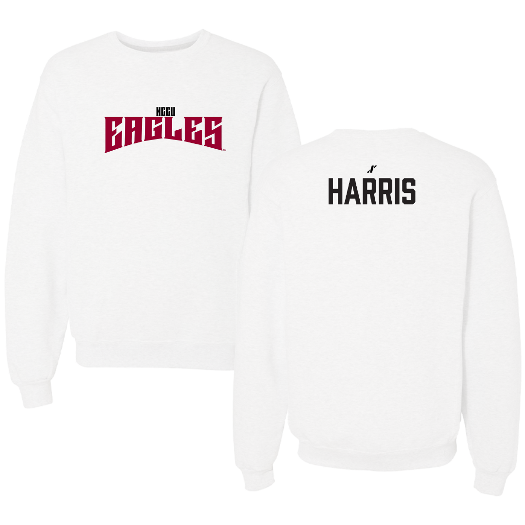 North Carolina Central University TF and XC White Classic Crewneck - Jaeda Harris