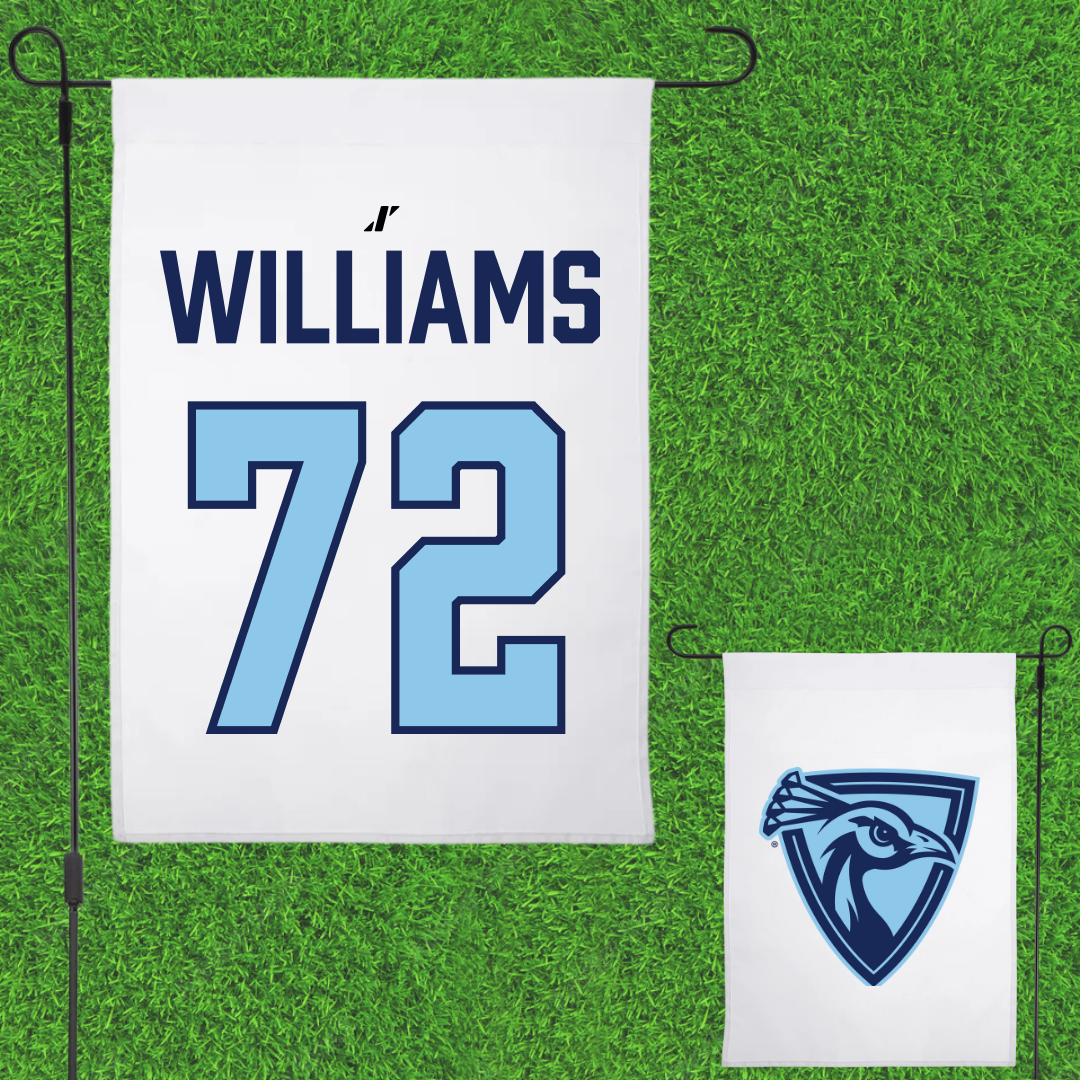 Upper Iowa University Football White Garden Flag - #72 Caleb Williams