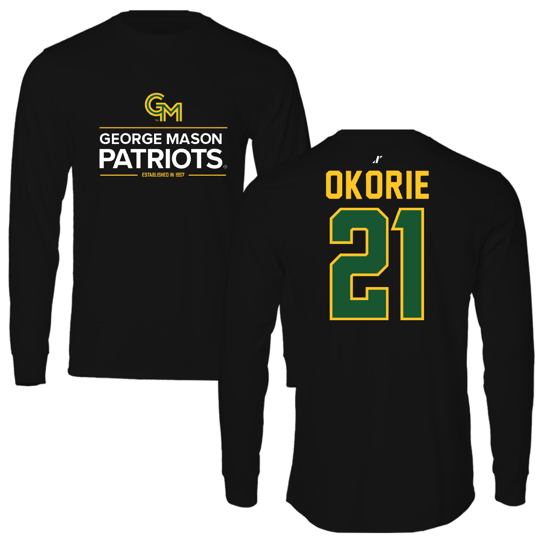 George Mason University Basketball Black General Performance Long Sleeve - #21 Faith Okorie