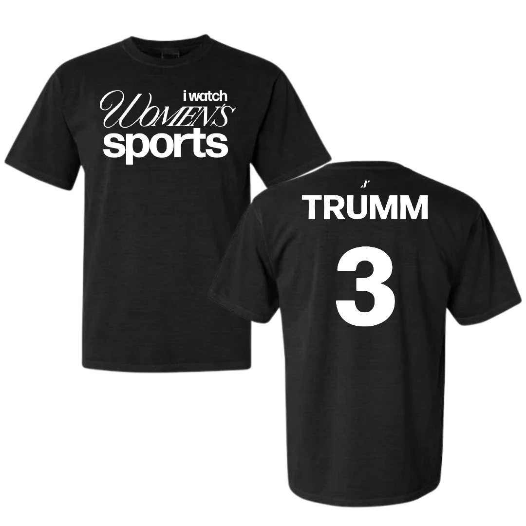 Western Carolina University Basketball Black WHM Comfort Colors Tee - #3 Reagan Trumm