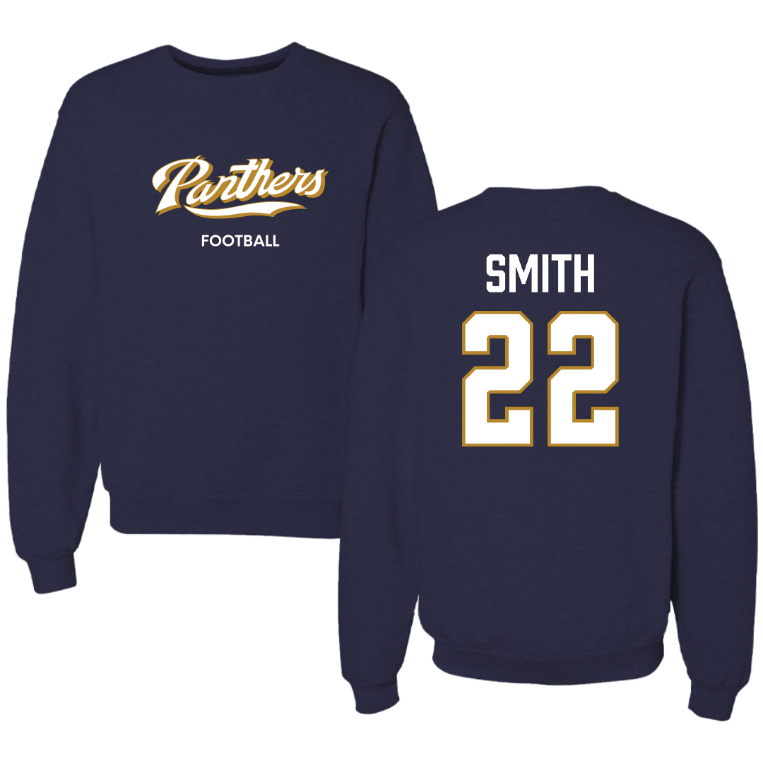 Florida International University Football Navy Panthers Crewneck - #22 Nicholas Smith
