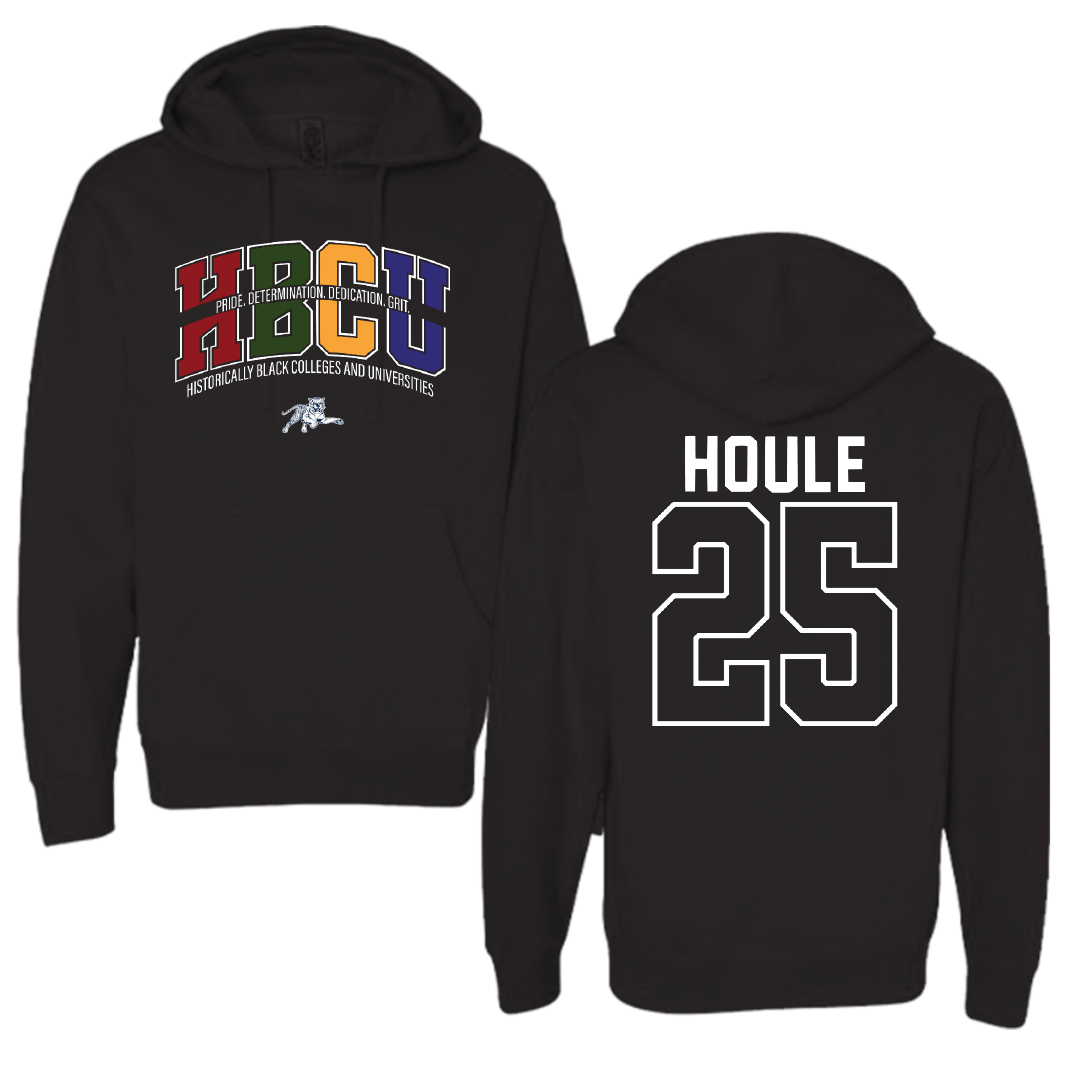 Jackson State University Soccer Black HBCU Hoodie - #25 Olla Houle
