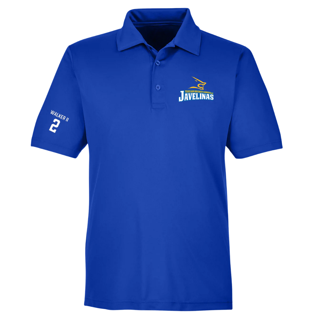 Texas A&M University-Kingsville Basketball (M) Blue Polo - #2 Andre Walker II