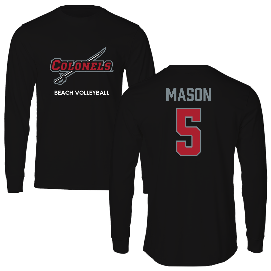 Nicholls State University Beach Volleyball Black Colonels Long Sleeve - #5 Hailey Mason