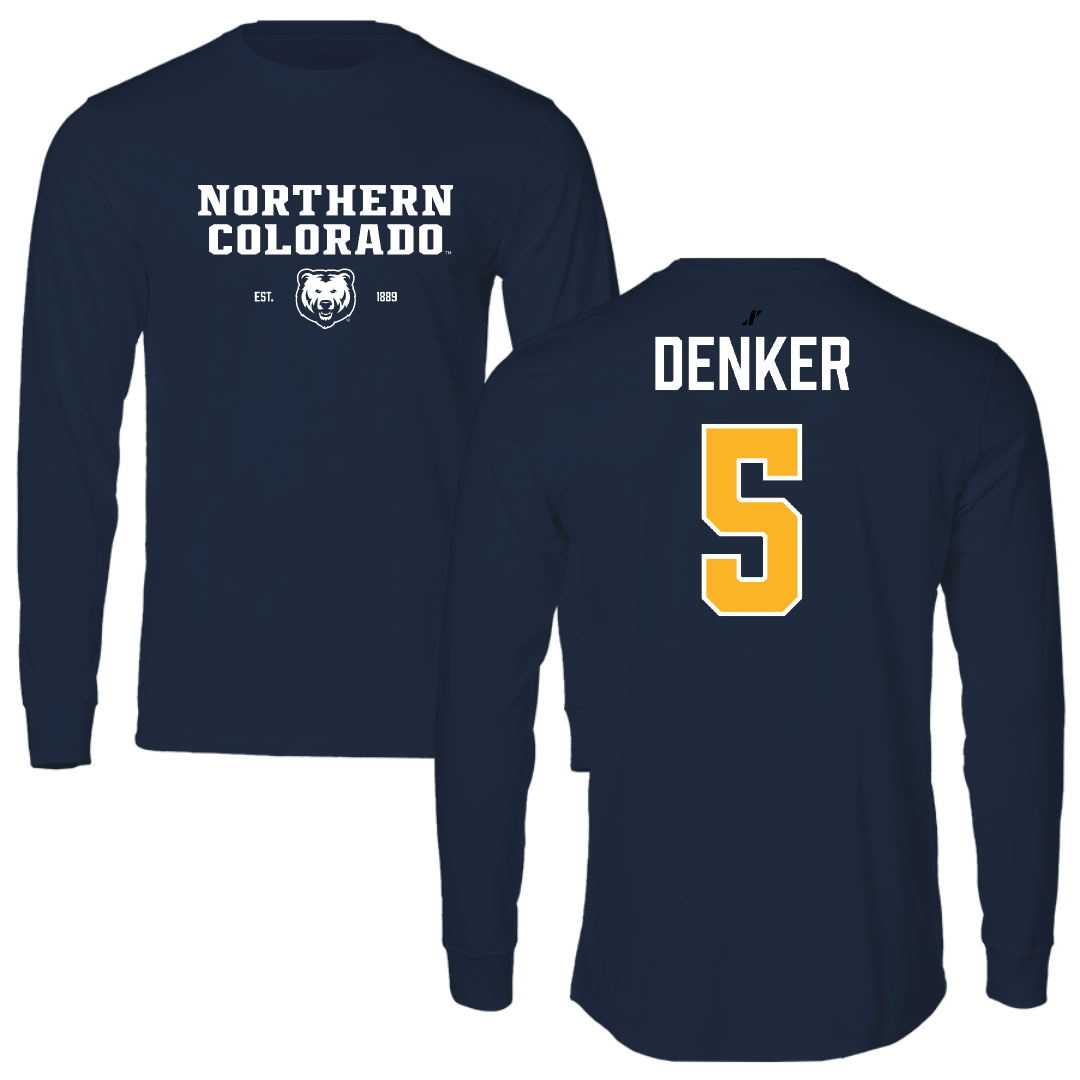 University of Northern Colorado Basketball Navy General Long Sleeve - #5 Quinn Denker