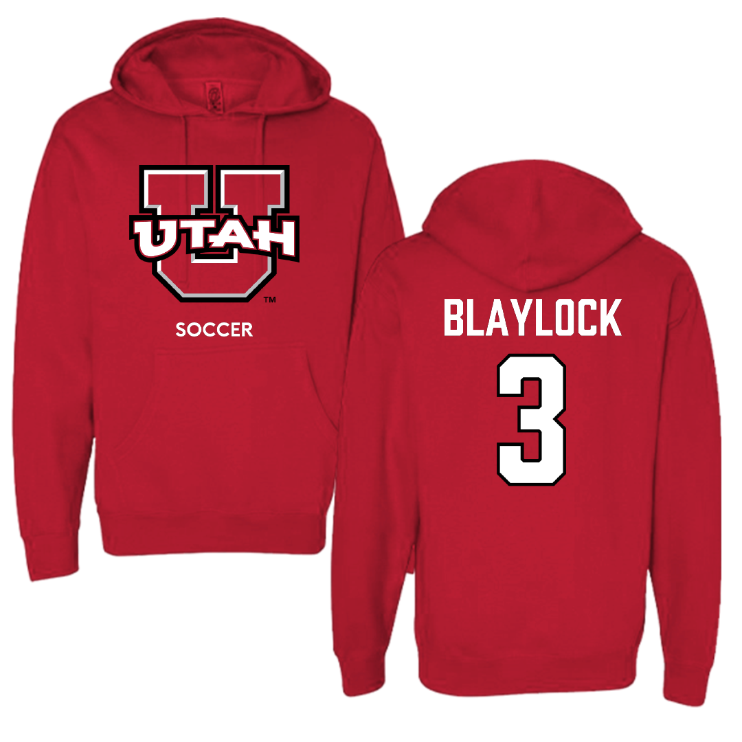 University of Utah Soccer (W) Red Utes Hoodie - #3 Brooklyn Blaylock