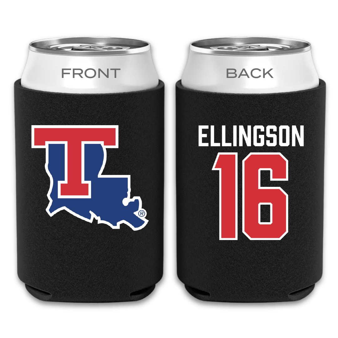 Louisiana Tech University Softball Black Can Cooler - #16 Olivia Ellingson