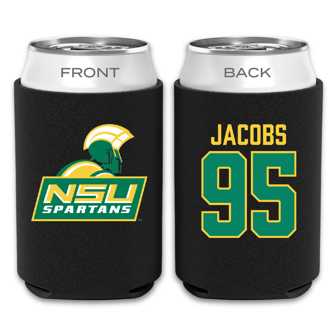 Norfolk State University Football Black Can Cooler - #95 Levontae Jacobs