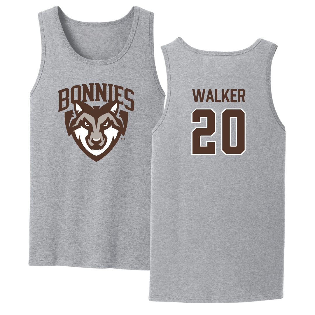 St. Bonaventure University Soccer Sport Gray Tank Top - #20 Hannah Walker