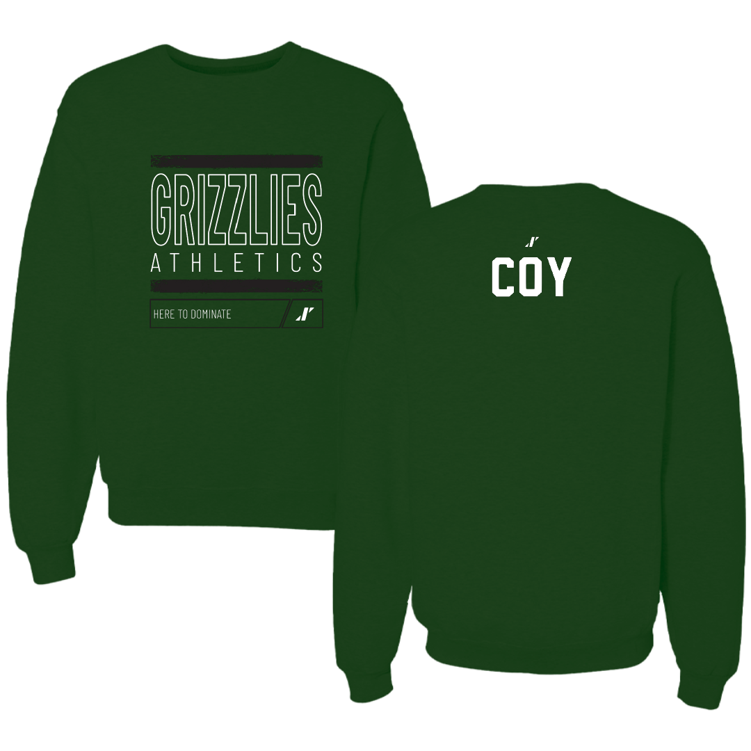 Adams State University Wrestling Forest Green Dominate Crewneck - Greg Coy