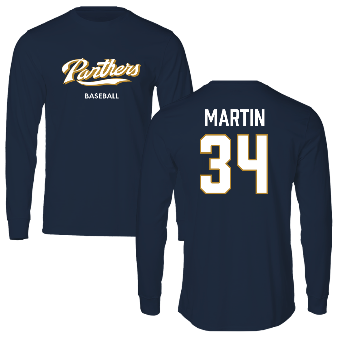 Florida International University Baseball Navy Long Sleeve - #34 Kevin Martin