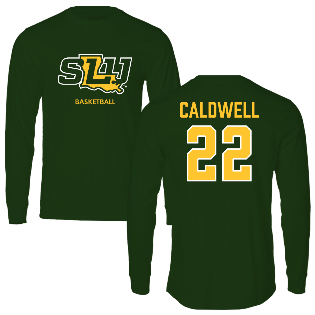 Southeastern Louisiana University Basketball (M) Forest Green Long Sleeve - #22 Nick Caldwell