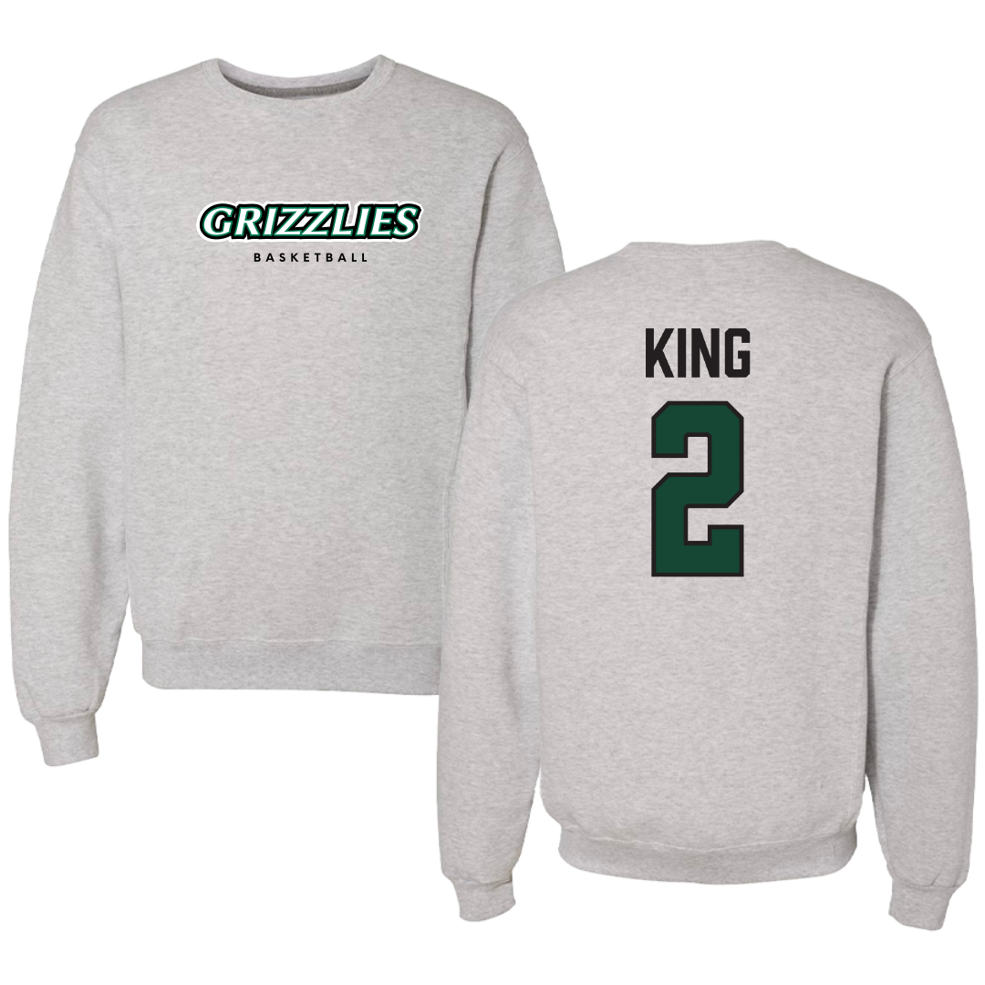 Adams State University Basketball (M) Gray Grizzlies Crewneck - #2 Jayce King