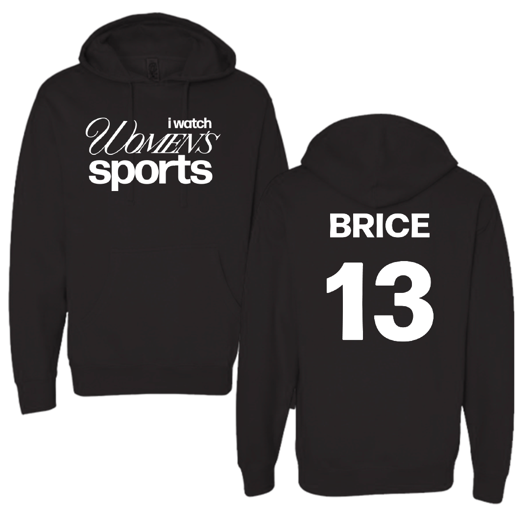 University of Wisconsin-River Falls Ice Hockey Black WHM Hoodie - #13 Ellie Brice