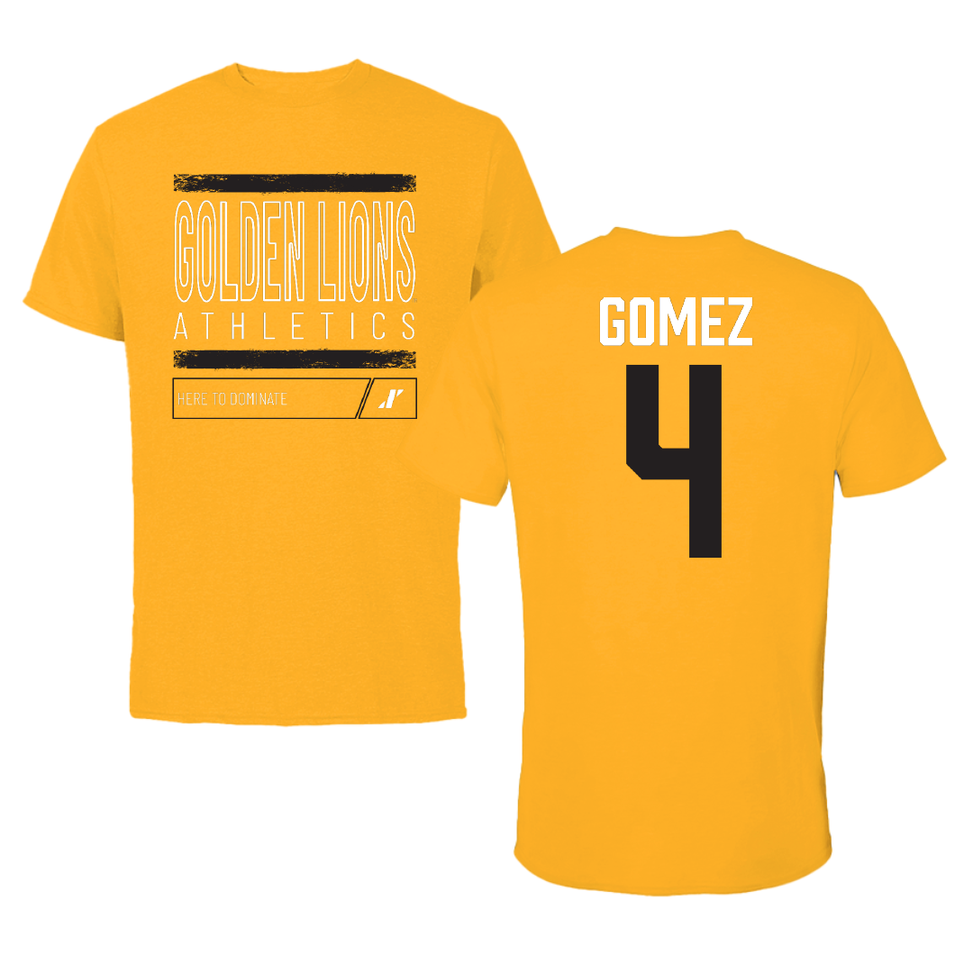 University of Arkansas-Pine Bluff Softball Gold Dominate Tee - #4 Jazlyn Gomez