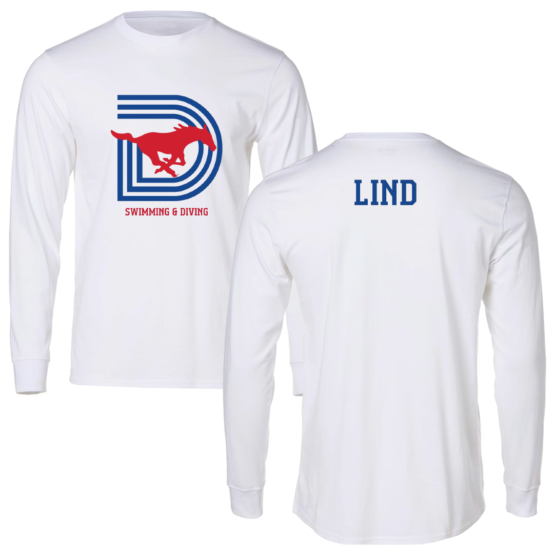 Southern Methodist University Swimming & Diving White Long Sleeve - Olivia Lind
