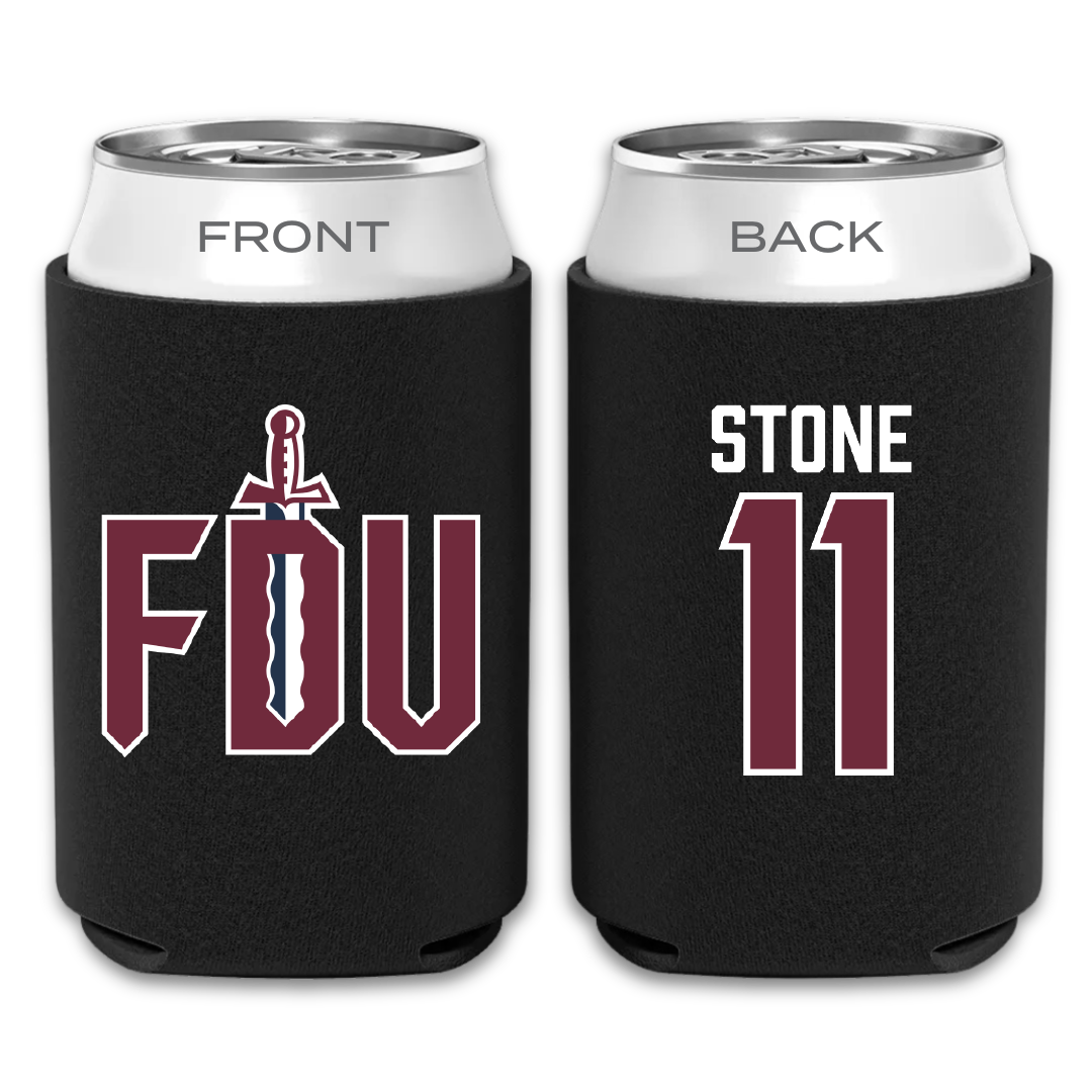 Fairleigh Dickinson University-Metropolitan Campus Softball Black Can Cooler - #11 Ayden Stone