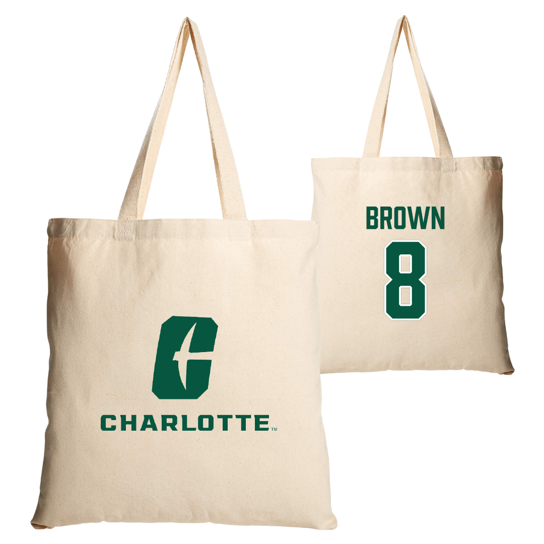 The University of North Carolina at Charlotte Football Tan Canvas Tote Bag - #8 Sean Brown