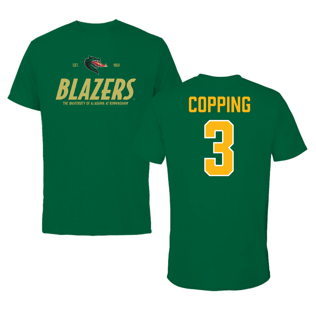 University of Alabama at Birmingham Beach Volleyball Green General Performance Tee - #3 Arden Copping