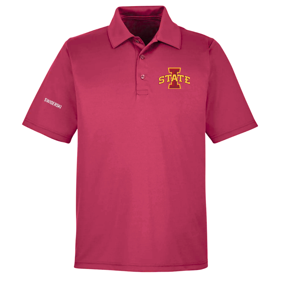 Iowa State University Wrestling (M) Cardinal Polo - Casey Swiderski