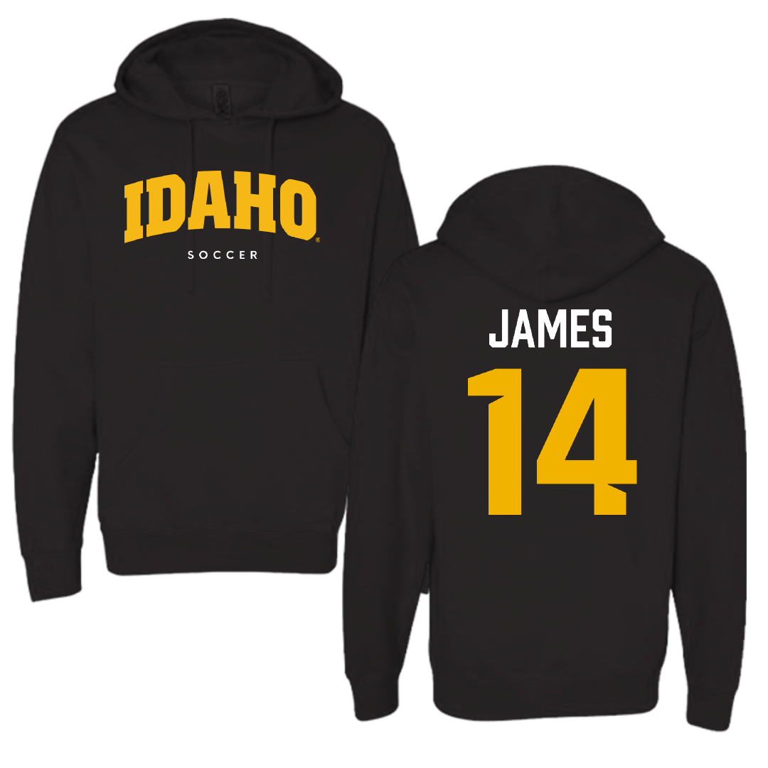 University of Idaho Soccer Black Idaho Hoodie - #14 Emma James