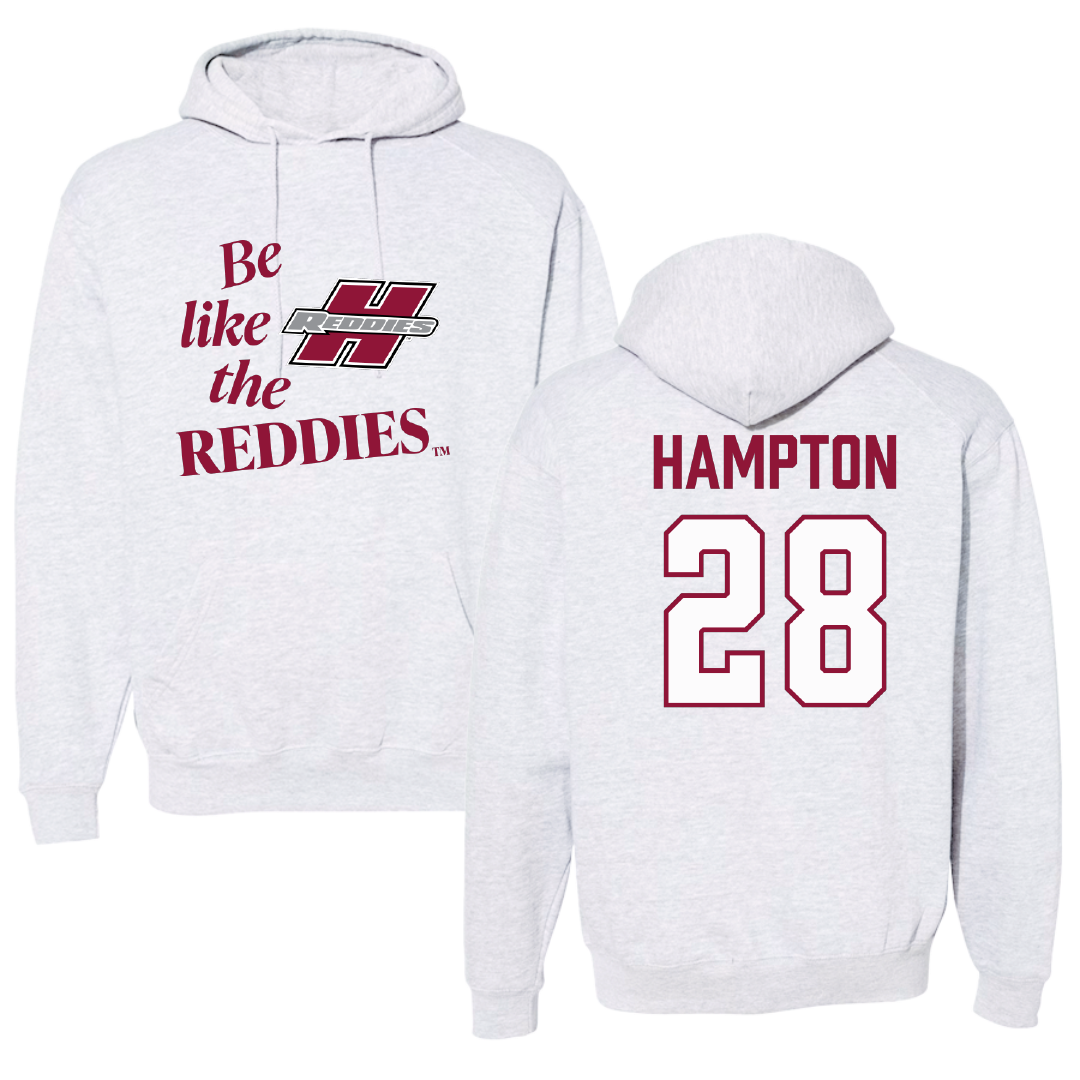 Henderson State University Football Light Gray Be Like Us Hoodie - #28 Terrance Hampton
