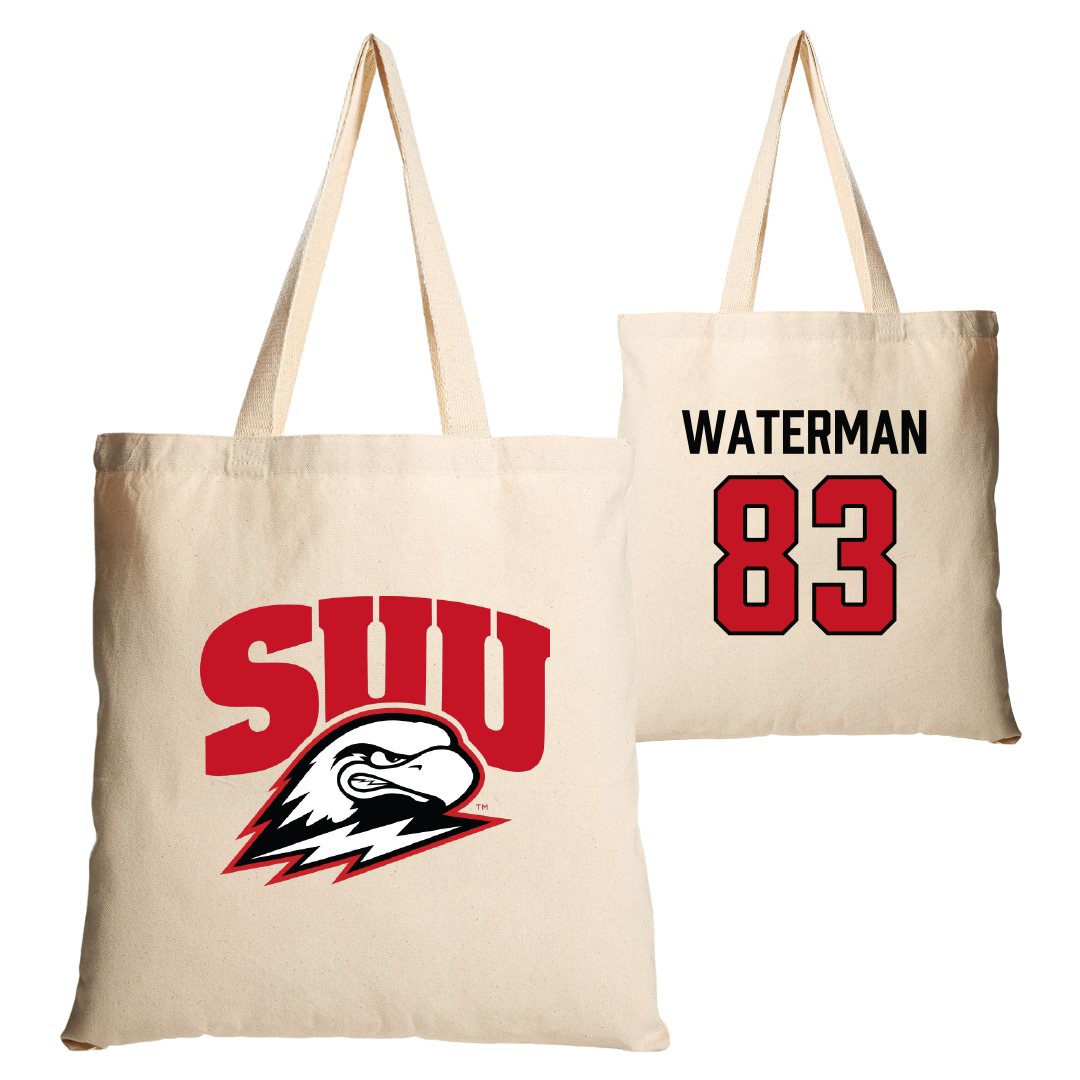 Southern Utah University Football Tan Unique Canvas Tote Bag - #83 Bryson Waterman