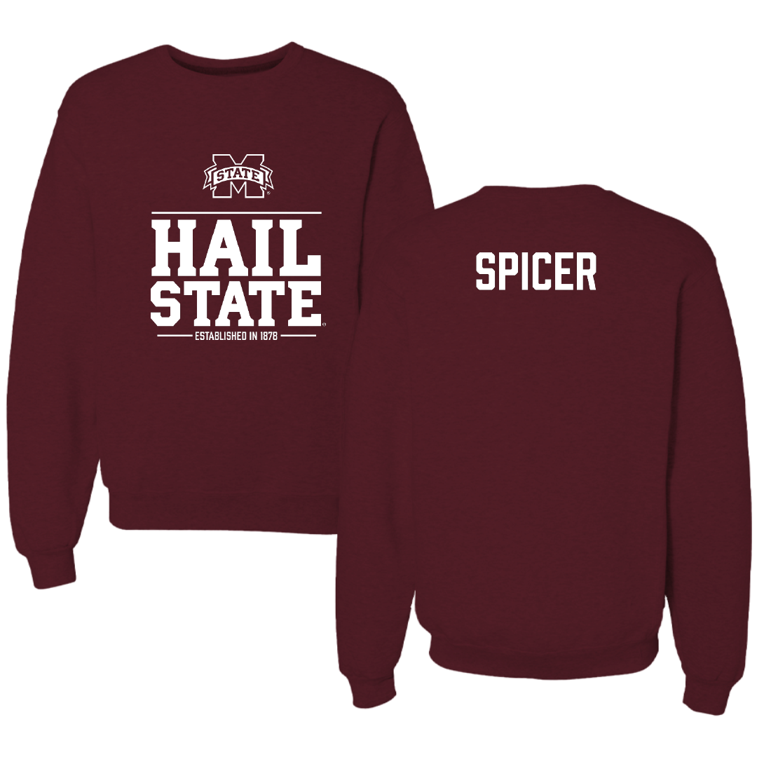 Mississippi State University TF and XC Maroon General Crewneck - Chanice Spicer
