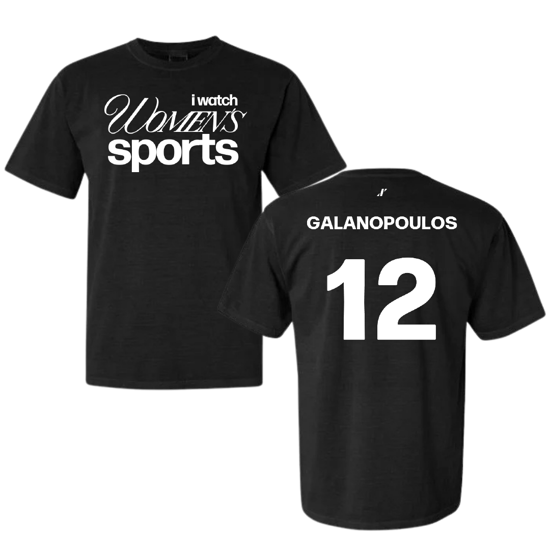 Loyola University-Chicago Basketball Black WHM Comfort Colors Tee - #12 Sam Galanopoulos