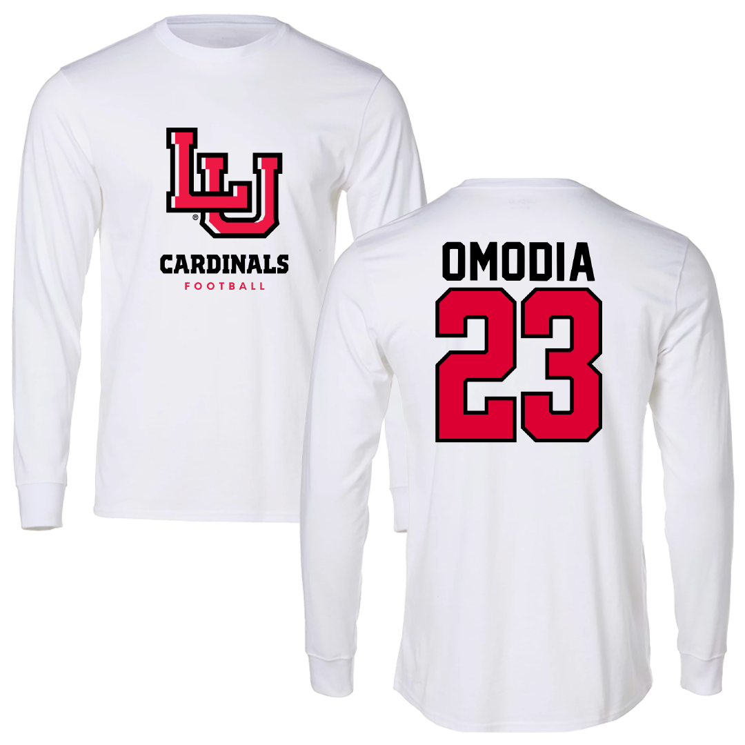 Lamar University Football White Long Sleeve - #23 Paul Omodia